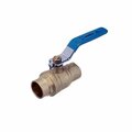 American Imaginations 1.25 in. Unique Brass-Blue Ball Valve in Brass-Copper AI-37856